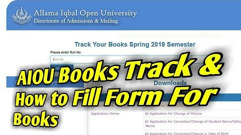 Aiou Undelivered books Solution | How To form fill