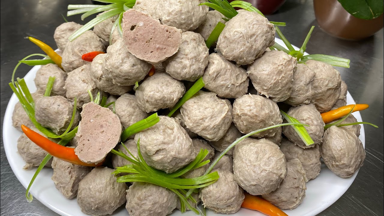 Cách Làm Bò Viên Dai, Giòn, Để Càng Lâu Càng Dai Ngon - How To Make Beef Meatballs