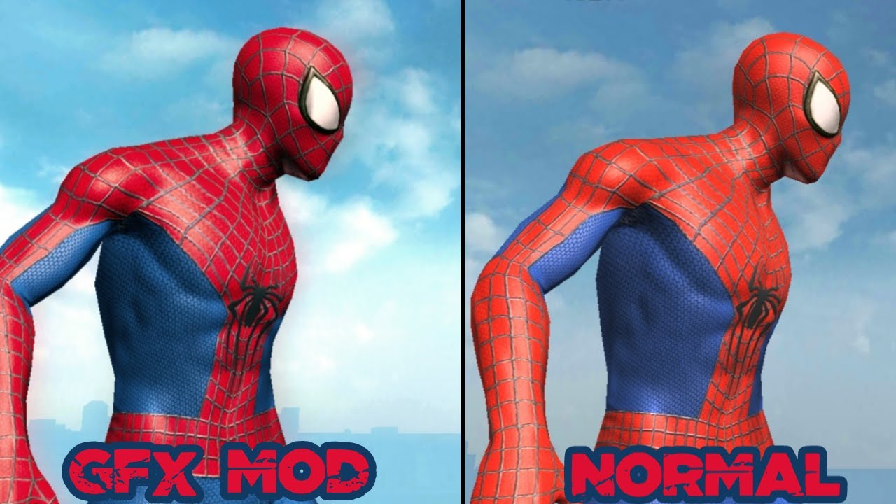The Amazing Spider-Man 2 GFX Mod VS Normal