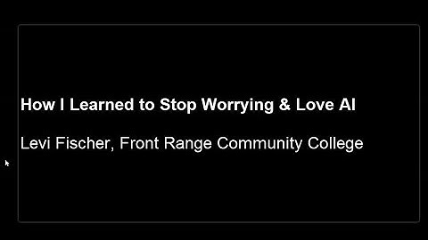 How I Learned to Stop Worrying & Love AI