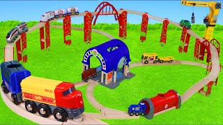 Wooden Railway with Trains for Kids