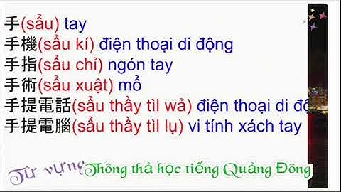 Thông thả học tiếng Quảng Đông 522: CẢ TRĂM TỪ VỰNG HỌC MỘT LẦN ỨNG DỤNG CẢ ĐỜI... ÔN TẬP HIỆU QUẢ