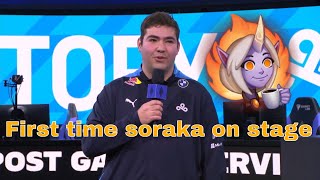 C9 Fudge first timed Soraka mid on stage (C9 vs EG)