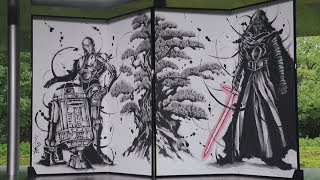 平等院にスター・ウォーズ  新作前にびょうぶ披露