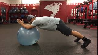 Stability Ball Plank Extensions Profile