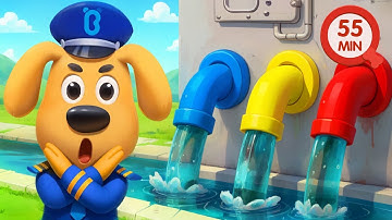 Water Pollution Rescue Mission | Protect the Earth | Good Habits | Cartoon | Sheriff Labrador