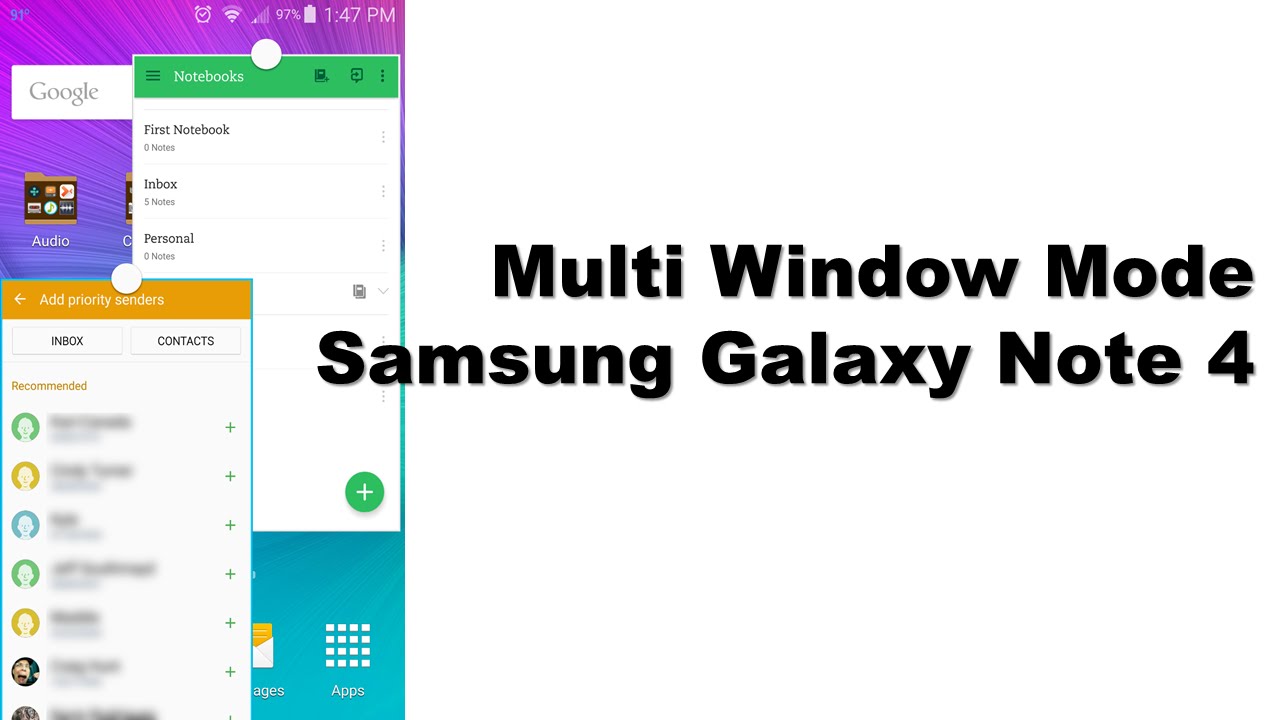Galaxy Note 4 Multi Window Mode - YouTube