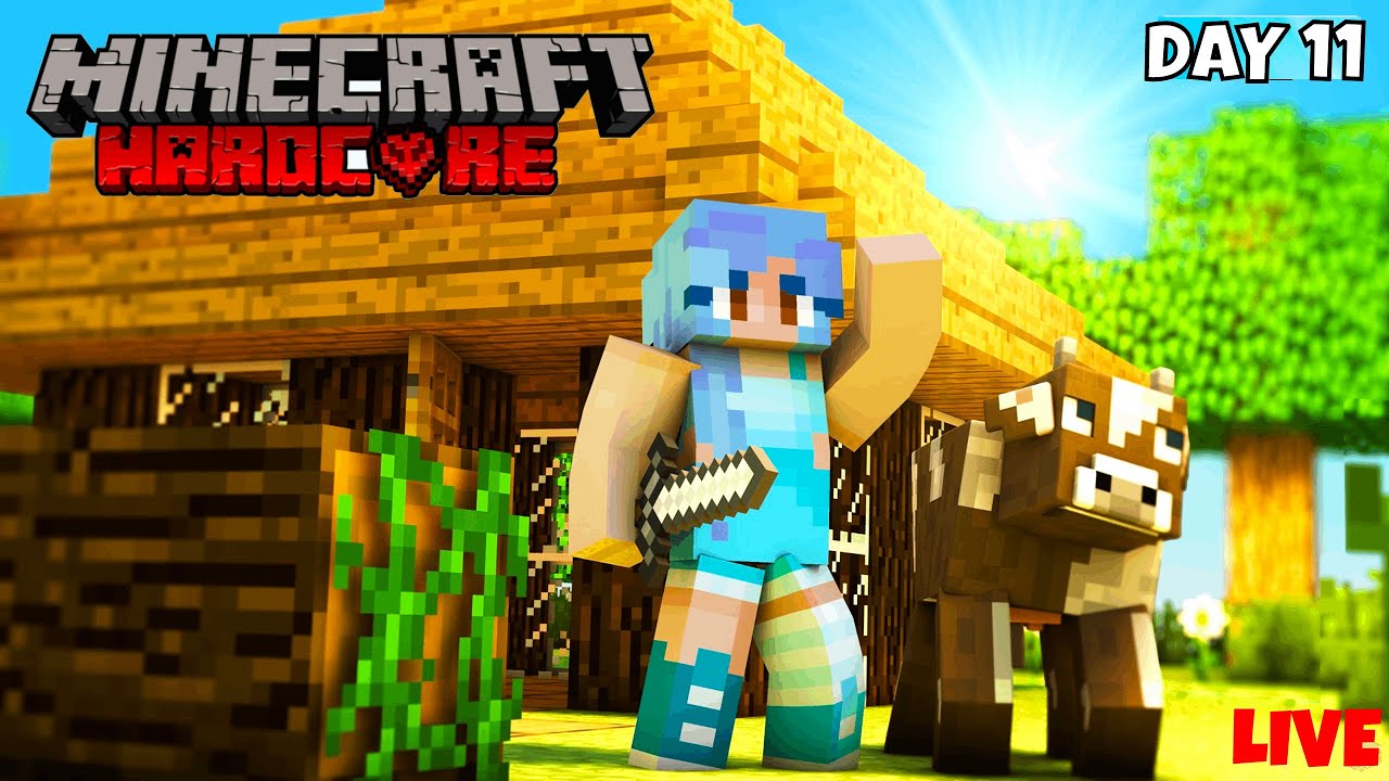 Minecraft But Hardcore | Day - 11 | Live - YouTube
