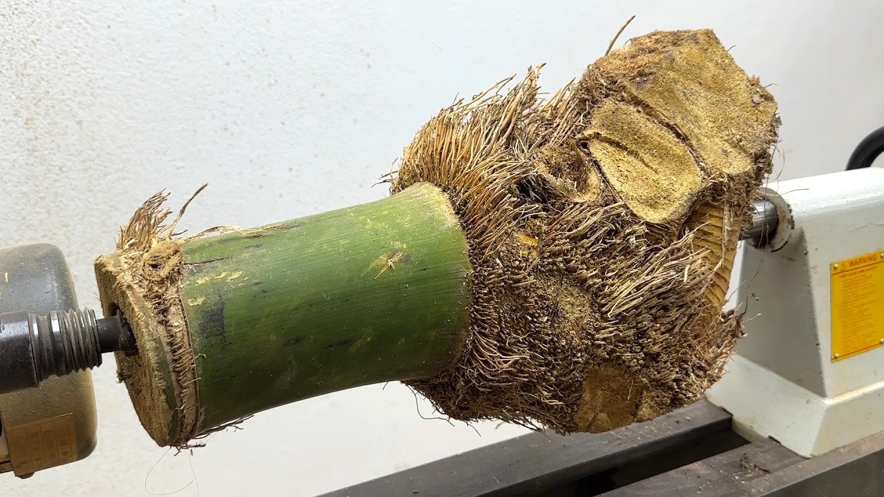 Craft Woodturning Products - Unique Design Ideas Bamboo Vase On Wood Lathe