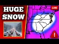 🔴 BREAKING Major Winter Storm Coverage With LIVE Storm Chasers...