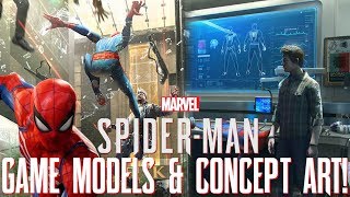 Spider-Man PS4: NEW Game Models & Concept Art!!! Spidey Suits, Main Characters, & More!!!