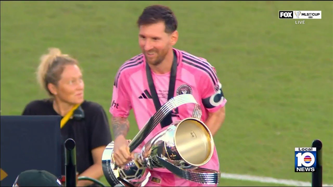 Messi carries Inter Miami's MLS Cup after victory