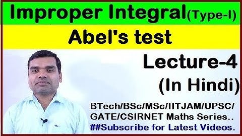 Improper Integral of First kind - Abel