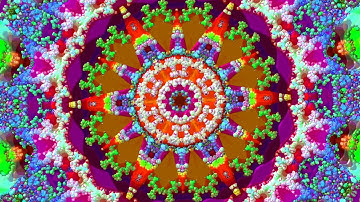 Mandelbrot Inverse over Julia z=z^5+c Kaleidoscope - Fractal Kaleidoscope (4K)