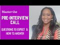 Business Analyst Training -Master the Pre-Interview Call: Questions to expect and how to answer