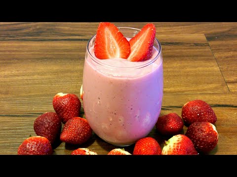 healthy-strawberry-banana-smoothie🍓🍌||great-smoothie-during-pregnancy||3-ingredients