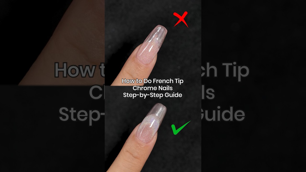 ✨️How to Do French Tip Chrome Nails💅