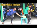 Popping balloon blast prank in public seatprank viral popping balloons prank in public