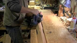 making pencil posts #3  lamb's tongue and power planing