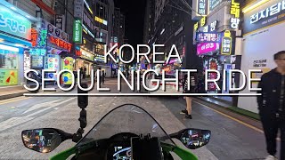 SEOUL NIGHT RIDE KOREA KAWASAKI ZX-10R BEETJAPAN SLIP ON EXHAUST SOUND [4K] #motovlog