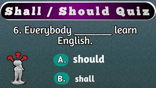Can You Score 15/15. Modal verbs shall, Should grammar quiz#ladla_education