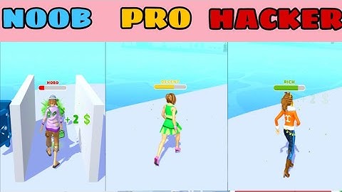 NOOB vs PRO vs HACKER in Run Rich 3D  ❤️ All Levels Gameplay, NEW Games iOS, Android
