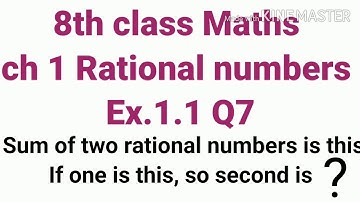 Rational numbers me pehla no. Ye hai Tuo dusra kaise find karate hai.