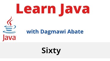 60) Learn Java with Dagmawi-Abate; Examples On Class & Objects and Static Methods; Amharic
