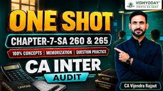 Details CH-7- SA 260 & 265 ONE SHOT | AUDIT | ZIDD Revision | CAI  SEP 2026 | CA VIJENDRA RAJPOOT Update