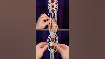 Macrame knot tutorial with beads #macrametutorial #patternknot #diy #easymacrame #basicmacrame