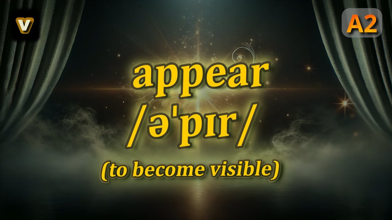 [v] Appear meaning (to become visible) with 5 examples - YouTube Music