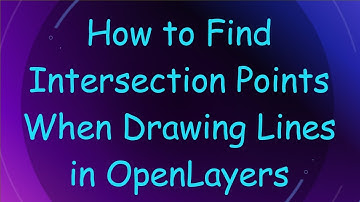 How to Find Intersection Points When Drawing Lines in OpenLayers