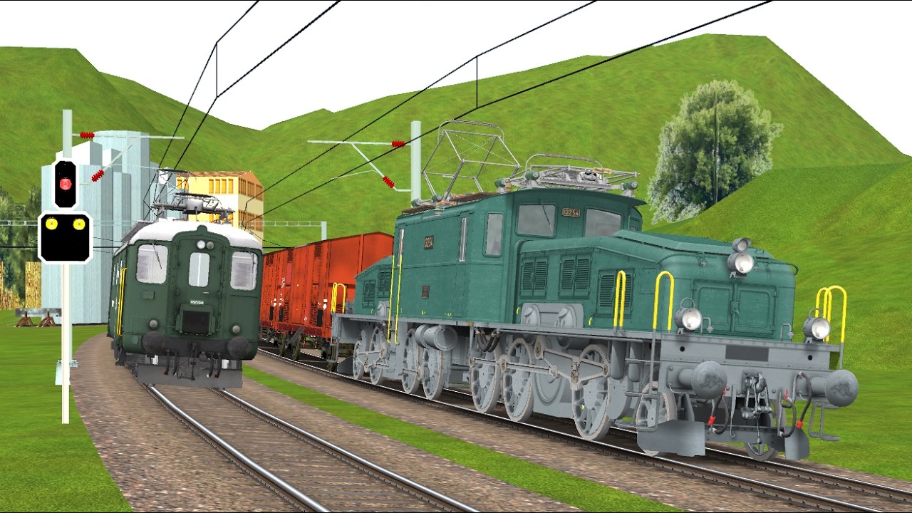 Open Rails SBB. Arth-Goldau - Brunnen 1960.