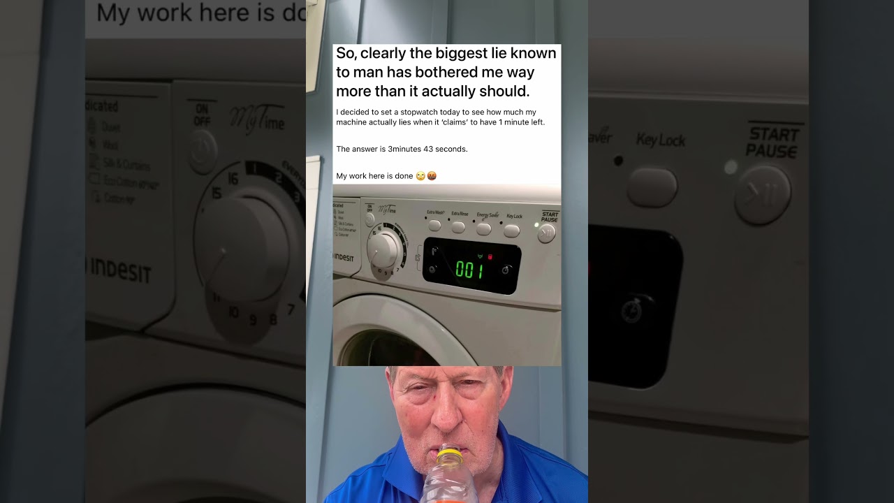 I Set A Stopwatch Today To See How Much My Laundry Machine Lies When It Claims To Have 1 Minute Left