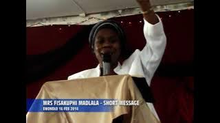 MRS FISAKUPHI MADLALA  - NGABE UYAZIWA YINI EKHAYA?