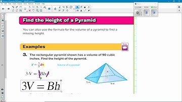 Find the height of a pyramid given the volume