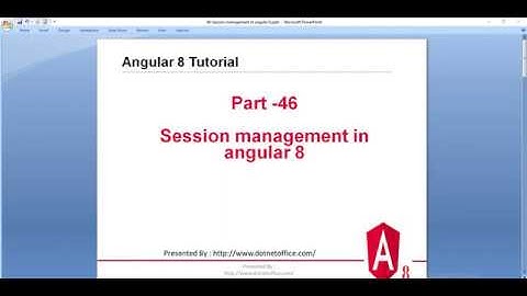 Part -46 - Session management in angular | Angular 8/9 Tutorials
