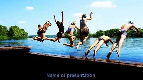 Swimming Party PowerPoint Template by PoweredTemplate.com