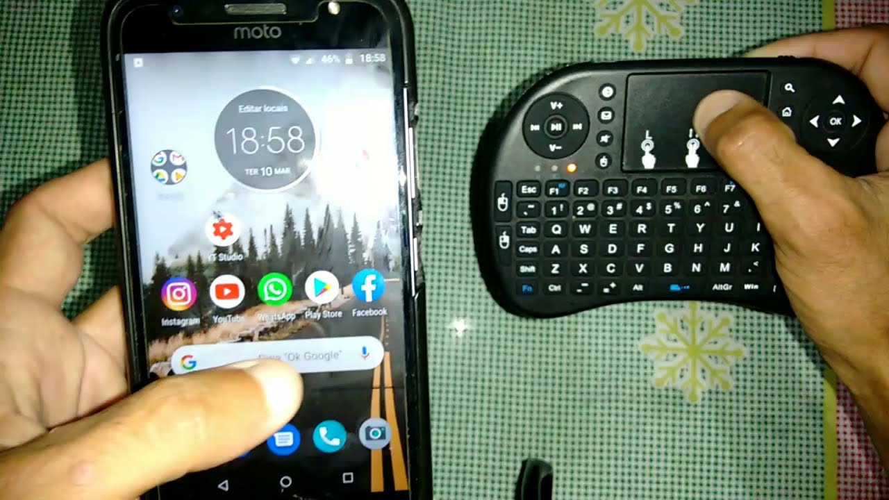 Como Conectar Mini Teclado e Mouse Wireless No Celular Android ...