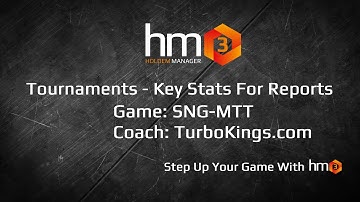 Tournaments - Key Stats For Report Analysis (Video #1 For TurboKings)