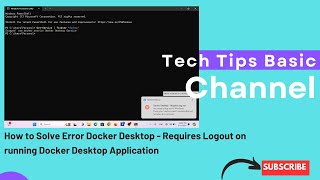 How to Solve Error Docker Desktop - Requires Logout on running Docker Desktop Application #tips
