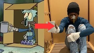 homeless squidward homeless squidward