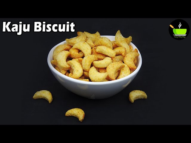 Kaju Biscuits | Namkeen Kaju Biscuit Recipe | Cashew Shaped Crunchy Crackers | Diwali Snacks| Snacks | She Cooks
