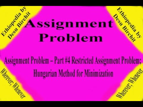 restricted assignment problem meaning