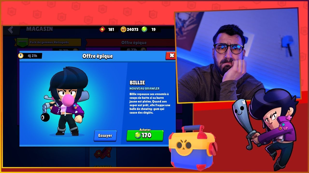 Double Pack Opening Ouverture Billie Brawl Stars Billie Youtube - brawl stars skin billie