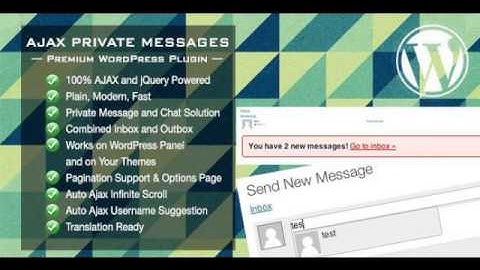 Preview Ajax Private Messages WordPress Plugin