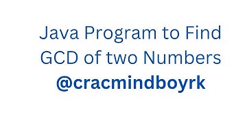 Java Program to Find GCD of two Numbers || GCD NUMBERS #java #coding #development #developer #tricks