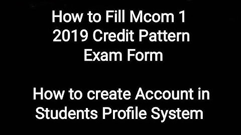 How to Fill Mcom 1 2019 Credit Pattern Exam Form