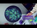 Northern lights painting / Tutorial leaf painting / Leaves painting process