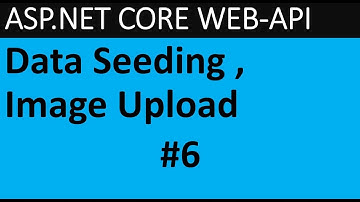 ASP.NET CORE 6.0 WEB API 06 - Data Seeding, Image Upload